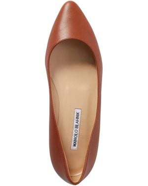 Manolo Blahnik Pointed Flat Shoes - White