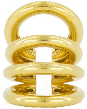 Rabanne Rabanne Punk Spiral Hoop Earrings - Metallic
