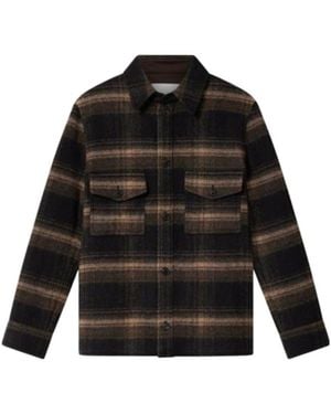 Isabel Marant Plaid Wool Blend Shirt Jacket - Black