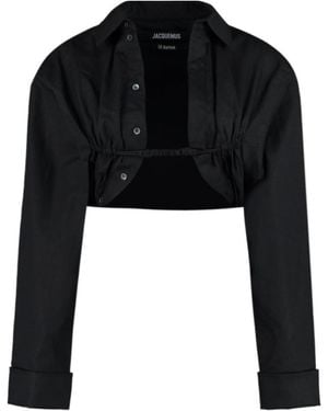 Jacquemus Long-Sleeved Blouse - Black
