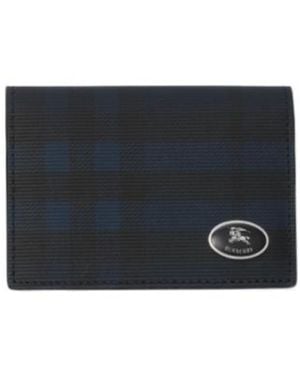 Burberry Check Bifold Card Case - Black