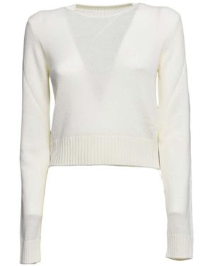 Jil Sander Long Sleeve Logo Embroidered Jumper - White