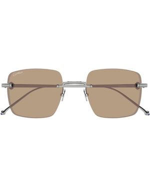 Cartier Square Rimless Sunglasses - Multicolour