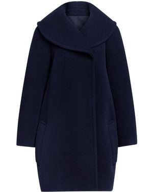 Alaïa Wool Caban Coat - Blue