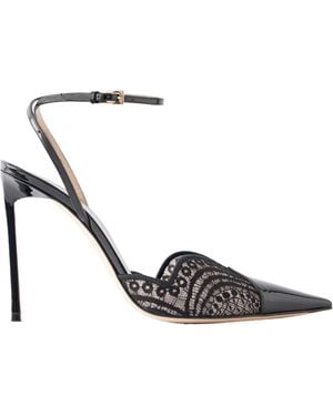 Tom Ford Lace And Patent-Leather-Trimmed Pumps - White
