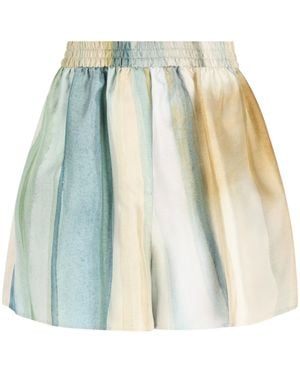 Loro Piana Pleated Printed Shorts - Blue