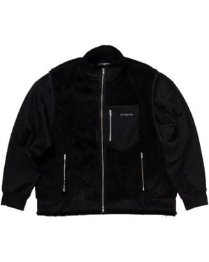 Mastermind Japan Sherpa Skull Layered Jacket - Black