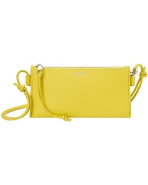 Loewe Joya Logo-Lettering Shoulder Bag - Yellow
