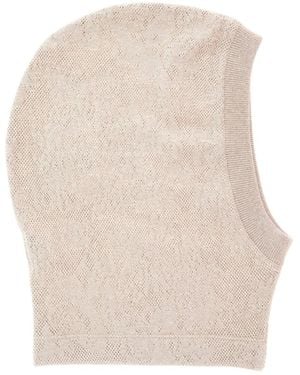 Brunello Cucinelli Ribbed-Detail Hat - Natural