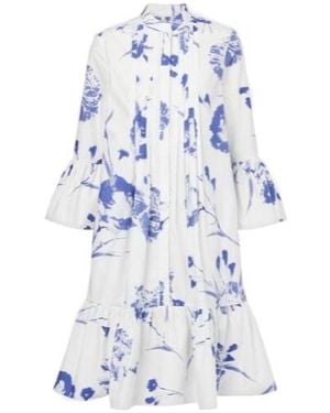 Erdem Floral Cotton Minidress - Blue