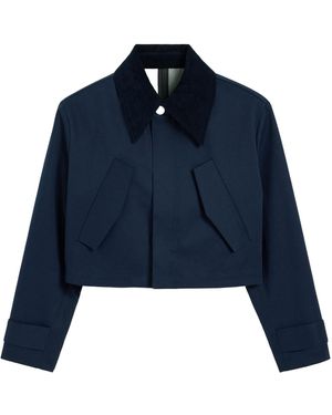 Ami Paris Ami Long Sleeved Short Jacket - Blue