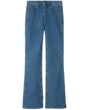 Burberry High Waist Bootcut Jeans - Blue