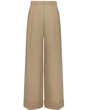 Dior Wide-Leg Pants - Natural