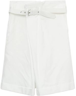 Comme des Garçons Belt Loop Shorts - White