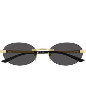 Gucci Rimless Oval Sunglasses - White
