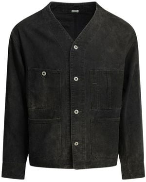 A.PRESSE Engineer Boxy Denim Jacket - Black