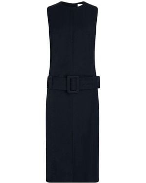 Patou Belted Midi Dress - Blue