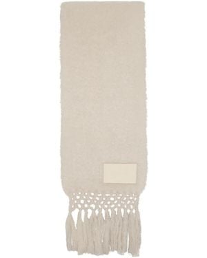 Jil Sander Wool Blend Scarf - White