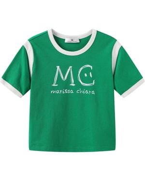 Marissa Chiara Crew Neck T-Shirt - Green
