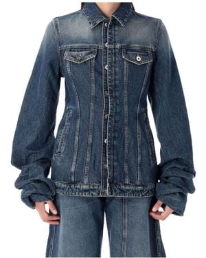 Jean Paul Gaultier Balloon-Sleeve Denim Jacket - Blue