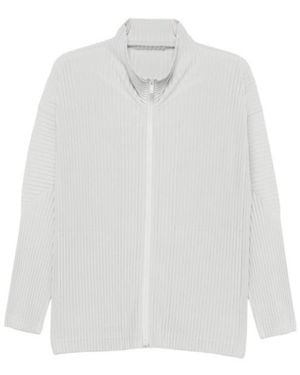 Homme Plissé Issey Miyake Plissé Zip-Up Shirt - White