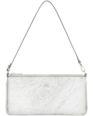 Courreges Courrèges Zipped Top Handle Shoulder Bag - White