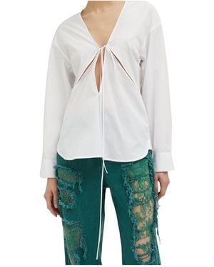 Christopher Esber Tie Detail Blouse - White