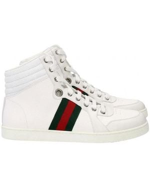 Gucci Tie High-Top Casual Trainers - White