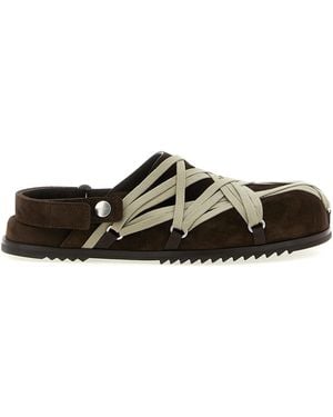 Rick Owens 'Megalace Mule Granola' Sabots - Black