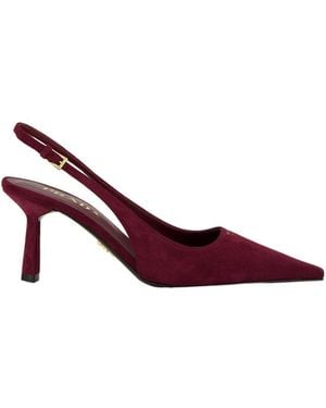 Prada Pointed Toe Slingback Court Shoes - Purple