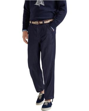 Brunello Cucinelli Button-Fastening Pants - Blue
