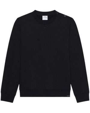 Courreges Buttoned Jersey Sweatshirt - Blue