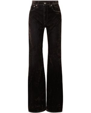 R13 High-Rise Flared Jeans Pants - Black