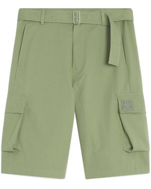 Maison Kitsuné Maison Kitsuné Belted Bermuda Shorts - Green