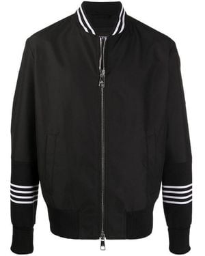 Neil Barrett Striped Detail Casual Jacket - Black