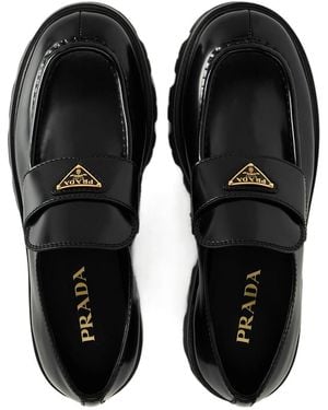 Prada Durable Cushioned Loafers - Black