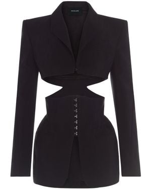 Mugler Cut-Out Detailing Blazer - Black