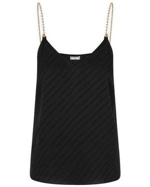 Givenchy Chain Strap Silk Camisole - Black