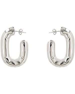 Rabanne Chunky Hoop Earrings - White
