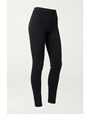 Gucci Allover Gg Motif Stretched Leggings - Blue