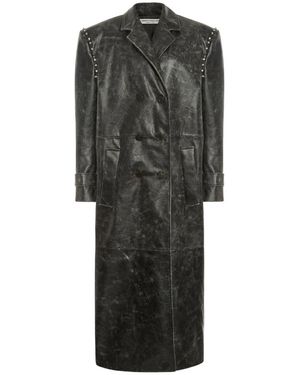 Alessandra Rich Large Profile Spiked Coat - Gray