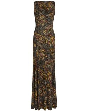 Etro Paisley-Jacquard Fine-Knit Maxi Dress - Natural