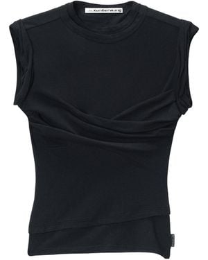 Alexander Wang Ruched Detailed Tank Top - Black