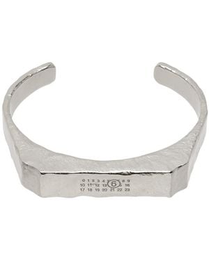 MM6 by Maison Margiela Numeric Signature Cuff Bracelet - White