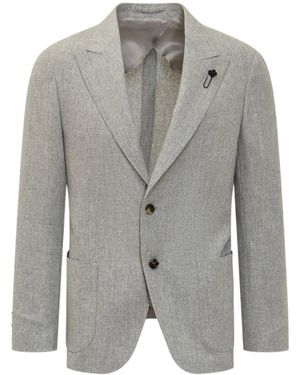 Lardini Single-Breasted Tailored Blazer - Grey