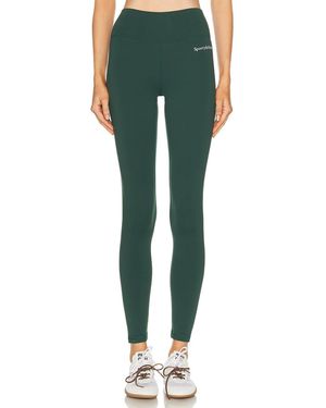 Sporty & Rich Serif Logo Legging - Green