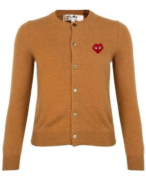 COMME DES GARÇONS PLAY Logo Cardigan - Brown