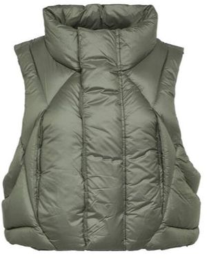 Entire studios Padded Cropped Down Vest - Green