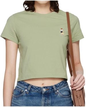 Maison Kitsuné Maison Kitsuné Dressed Fox Baby T-Shirt - Green