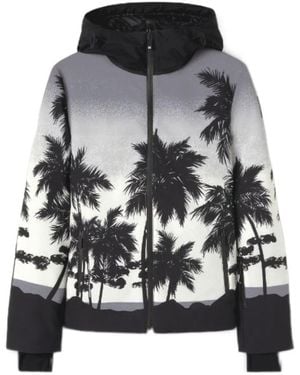 ジャケット PALM ANGELS Printed Polyester Palm Ski Jacket Palm Angels Printed Polyester Palm Ski Jacket in Black | Lyst